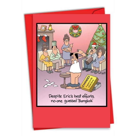 1689 'bangkok' - funny merry christmas greeting card with 5" x 7" envelope by nobleworks