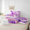 thumbnail image 6 of jejeloiu Modern Fluid Artwork 7-Piece Twin Bedding Sets,Marble Pattern Bedding Comforter Set,Gradient Pink Purple Sheet Sets For Teens,Microfiber Bedroom Decor Reversible, 6 of 8