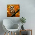 thumbnail image 4 of ONETECH Canvas Wall Art Prints Painting Owl Birds Autumn Fall Maple Leaf Modern Frame Wall Decorative Artwork Ready to Hang for Living Room, 16x16in, 4 of 4