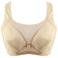 thumbnail image 2 of SHOPESSA Women Bra No Rims Lace Comfortable Breathable Anti-exhaust Base Top Solid Underwearon, 2 of 3