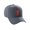 Charcoal, variant on Daxton Structured Baseball Hat Cap Curved Visor Old English Font Light Blue Hat Red K