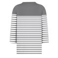 thumbnail image 5 of moda de las mujeres casual cuello redondo manga 3/4 suelta impresa camiseta señoras top gris/s, 5 of 5