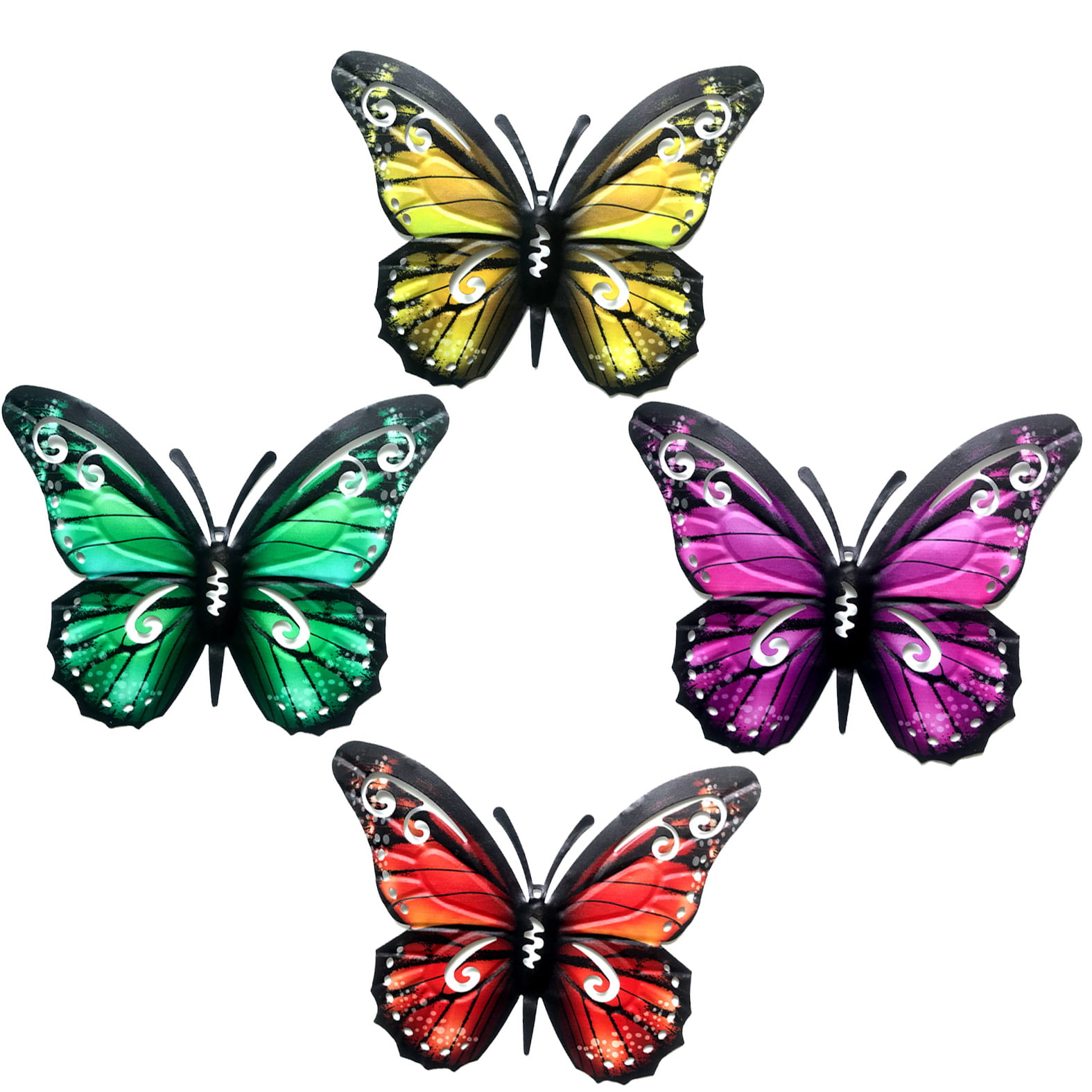 EASICUTI Metal Butterfly Wall Decor Butterfly Wall Art Hanging Sculpture for Indoor Outdoor Home Bathroom Living Room Bedroom Or Porch Patio Fence 1 Pack 6.4 L x 5.1 H 
