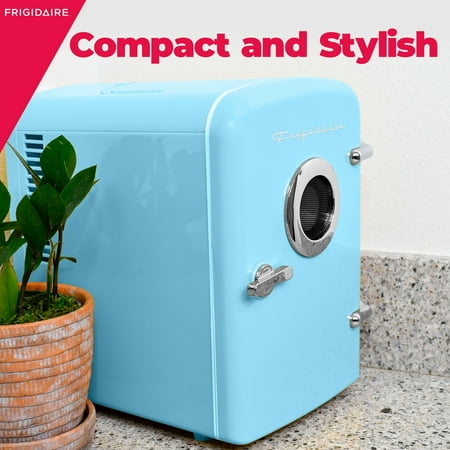 Frigidaire - 6 Can Mini Fridge / Bluetooth Speaker - Blue