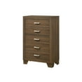 thumbnail image 6 of Nmkwnr 5 Drawer Dresser with Handle, Wood Chest of Drawer for Living Room, Bedroom, Brown, 6 of 7