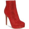 thumbnail image 2 of THALIA SODI Womens Red Rhinestone Padded Chiara Round Toe Stiletto Zip-Up Dress Boots 5 M, 2 of 2
