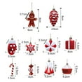 thumbnail image 5 of Christmas Candy Lollipop Ornaments - 4/6/8/12 Pcs Christmas Ball Ornaments Glitter Hanging Peppermint Candy Cane Ball Pendants for New Year Home Decor Party Supplies (Red), 5 of 9
