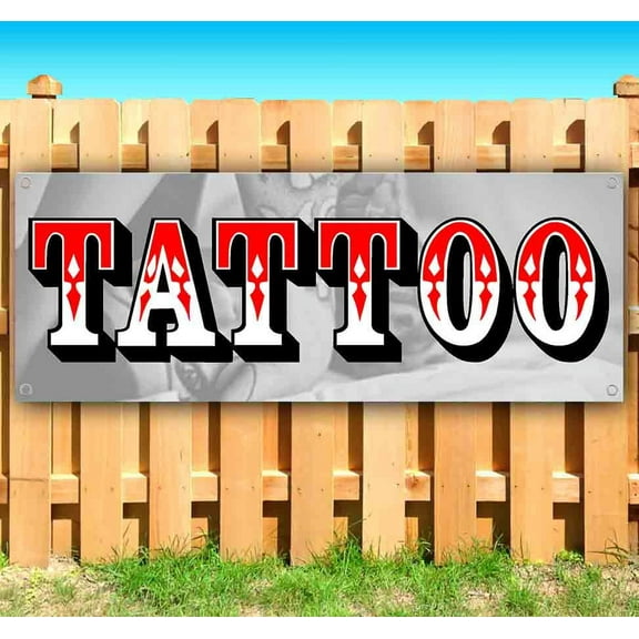 Tattoo 13 oz Vinyl Banner With Metal Grommets