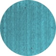 thumbnail image 1 of Ahgly Company Indoor Round Abstract Light Blue Contemporary Area Rugs, 5' Round, 1 of 4