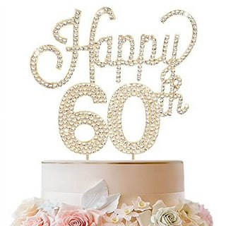 Decoration Gateau Anniversaire 60 Ans,Happy Birthday Cake Topper,Cupcake  Topper Pour Décorer Gâteau D'Anniversaire Fête Pou[u1200] - Cdiscount Maison