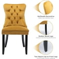 ODUSEDAILY Yellow Velvet Dining Chairs Set of 4, Kitchen & Dining Room