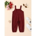 thumbnail image 5 of GXFC Toddler Boy Corduroy Suspender Overalls Pants Kids Boy One Piece Jumpsuit Jeans with Pockets for Children Boy，Spring Fall 6M 1T 2T 3T 4T, 5 of 8