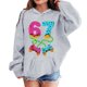 thumbnail image 2 of 67 Niños con capucha Niñas 6 7 Meme Sudadera cómoda manga larga Suéteres divertidos 6 7 Número impreso Novedad manga larga con capucha Suéter de moda cómodo once once hoodie (gris,7-8 años), 2 of 4