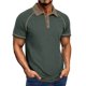 thumbnail image 2 of pstuiky Mangas cortas para hombre, Blusa de manga corta con cuello vuelto, transpirable, con botones y color liso para hombre camisas casuales para hombre xl, 2 of 7