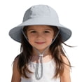 thumbnail image 4 of SAWOBUUN Baby Toddler Sun Hat Breathable Adjustable Cotton Bucket Hat Wide Brim Summer Beach Hats for Boys Girls, 4 of 8