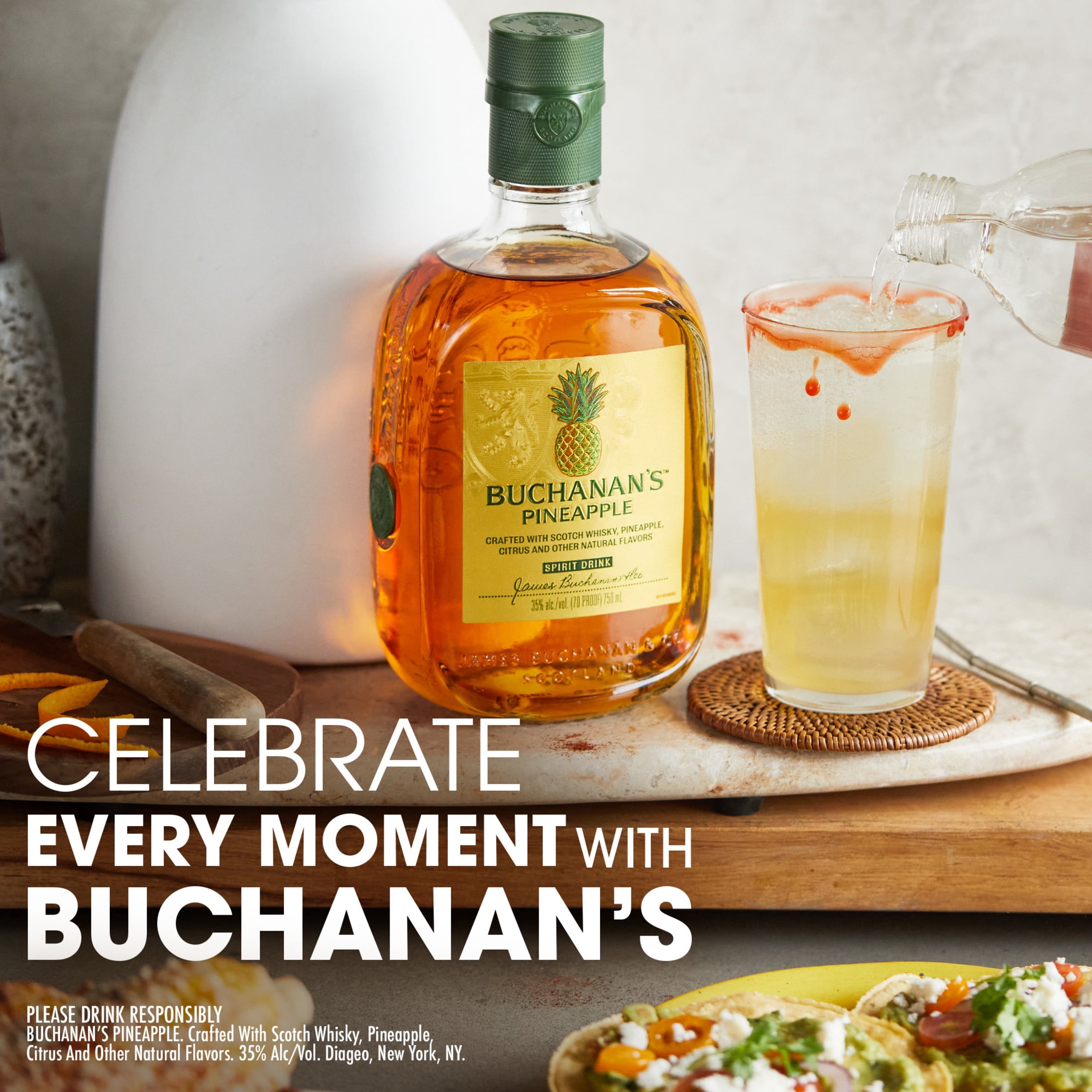 Buchanan's Pineapple Scotch Whisky with Citrus Flavors, 750 ml, 70 Proof