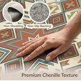 thumbnail image 6 of ODIKA 4'x6' Washable Area Rug Non-Slip, Chair-Friendly, Flatwoven Lone Border Distressed Farmhouse Plank Door Vintage Southwestern Playful for Home Office, Under Desk, 6 of 7