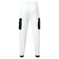 thumbnail image 6 of Outfmvch Long Johns For Men Joggers For Men Men'S Fashion Casual Stitching Leg Multi-Pocket Pants Pants Cargo Pants For Men White L, 6 of 9