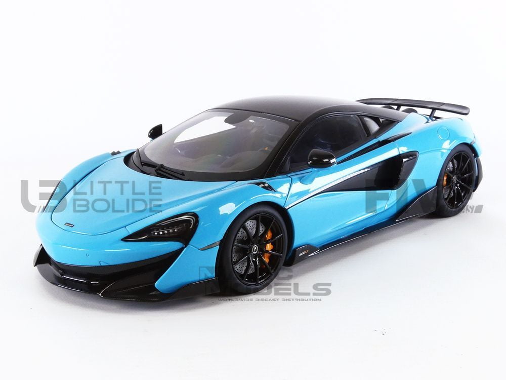 Mclaren 600LT Fistral Blue and Carbon 1/18 Model Car by Autoart -  Walmart.com