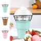 thumbnail image 1 of Máquina para helados casera - Agitación automática para helado y yogur caseros, ABS de grado alimentario, 34 RPM, cuchilla de mezcla 360°, capacidad de 1,6 qt, marrón/azul cielo/rosa, 1 of 6
