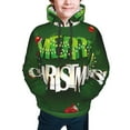 thumbnail image 5 of Kll Unisex Kids Boys Girls Hooded Pocket Pullover Hoodies-Merry Christmas, 5 of 9