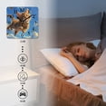 thumbnail image 4 of Square Wall Clock,Playful Kitten With Fur Brown And Golden In Color,Silent Non-Ticking Wall Clock Decor for Home Office Kitchen Living Room Bedroom(14inch), 4 of 4