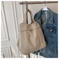 thumbnail image 3 of Bolso Mano Informal para Mujer Bolso Diario para Mujer Color Sólido Gran Capacidad (blanco), 3 of 9