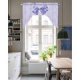 thumbnail image 4 of Purple Bow Swag Valances for Windows, Small Curtains Drapes, Cute Bowknot Simple Pure Color Kitchen Window Curtains Over Sink Rod Pocket Window Treatment Valance for Bedroom/Bathroom 56"x36", 4 of 5