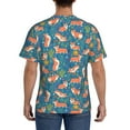 thumbnail image 2 of Naloa Corgi with Flowers Men's T-Shirt Sport T-shirt Men's Basic Tee Casual Men's Shirt, Round Neck, Short Sleeves - X-Large, 2 of 5