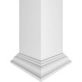 thumbnail image 4 of Ekena Millwork 6"W x 10'H Craftsman Classic Square Non-Tapered, Smooth PVC Column Kit, Crown Capital & Crown Base, 4 of 9
