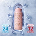 thumbnail image 4 of Botella de agua KEWIXY con aislamiento de 950 ml con estampado floral pajizo rosa, 4 of 7