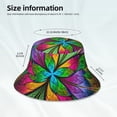 thumbnail image 3 of Fuzoiu Multicolored Beautiful Flower Print Reflective Bucket Hat,Outdoor Hat for Men and Women,Bucket Hat for Travel Fishing Hunting Summer Camp, 3 of 6