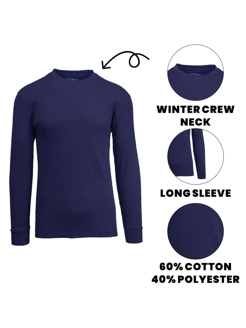 3-Pack Men's Long Sleeve Thermal Shirts (S-5XL) - Walmart.com