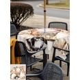 thumbnail image 4 of Easter Bunny Outdoor Tablecloth - 60x60 Inch Square Dining Table Cover, Eggs Green Leaves Country Flowers Cups Waterproof Outdoor Table Cloth with Umbrella Hole & Zipper for Picnic/Patio/Party, 4 of 7