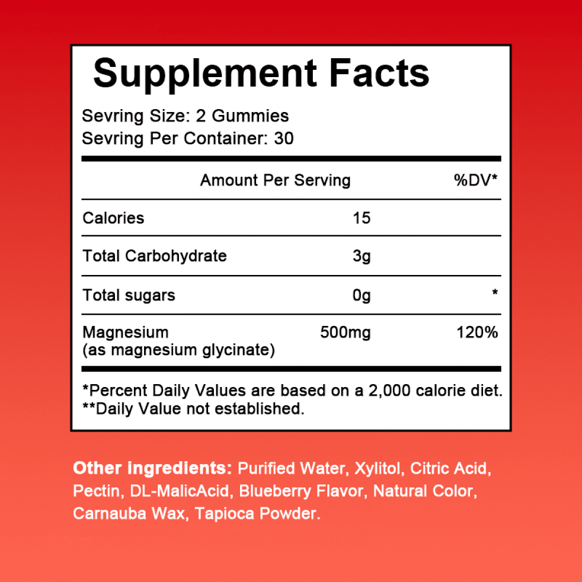 (2 Pack) Magnesium Glycinate Gummies 500mg - Magnesium Supplement for Calm Mood, Stress Relief & Heart Health - Gluten Free & Vegan - 120 Gummies
