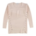 thumbnail image 1 of bar III Chandail Asymétrique à Œillets pour Femmes, Rose, Juniors, Très Petit, 1 of 2