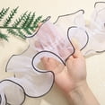 thumbnail image 3 of 3.3 Yard Polyester Pleated Lace Trim 4.3 inch Wide White Ruffled Bouquet Packaging Trim Organza Wave Edge Fabric Trim for Flower Sewing Gift Package, 3 of 9