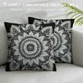 thumbnail image 3 of ONETECH  Boho Mandala Pillow Cases  Floral Paisley Pattern Printed Pillowcases Indian Hippie Themed Square Bedclothes, 3 of 5