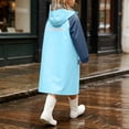 thumbnail image 4 of ATOGUTA Rain Jacket for Kids Lightweight Raincoat Waterproof with Hood Protective Poncho Jacket Pockets Blue, 4 of 8