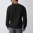 thumbnail image 6 of hopeusnice Men's Solid Color Long Sleeve Crew Neck Sweatshirt Basic Ribbed Knitted Jumper Tops Black XXL, 6 of 6
