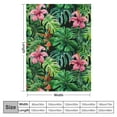 thumbnail image 4 of Fenyluxe Tropical Leaves Flowers Pink Flower Throw Blanket Excellent Hand Feel All Seasons Comfort Versatile Blanket for Sofa Bed Wall Decoration 60x80in, 4 of 6