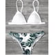 thumbnail image 2 of Traje de baño de playa Europa y América Traje de baño de bikini sexy con estampado de hojas verdes, 2 of 5