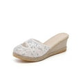 thumbnail image 4 of AXXD Womens Sandals Dressy White Wedge Summer High Heel Mothers Day, 4 of 6