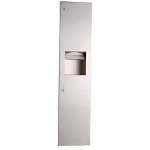 Bobrick B-3803 Trimlineseries Recessed Paper Towel Dispenser/Waste Receptacle - Stainless