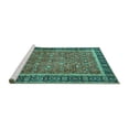 thumbnail image 2 of Ahgly Company Machine Washable Indoor Rectangle Persian Turquoise Blue Traditional Area Rugs, 7' x 9', 2 of 4