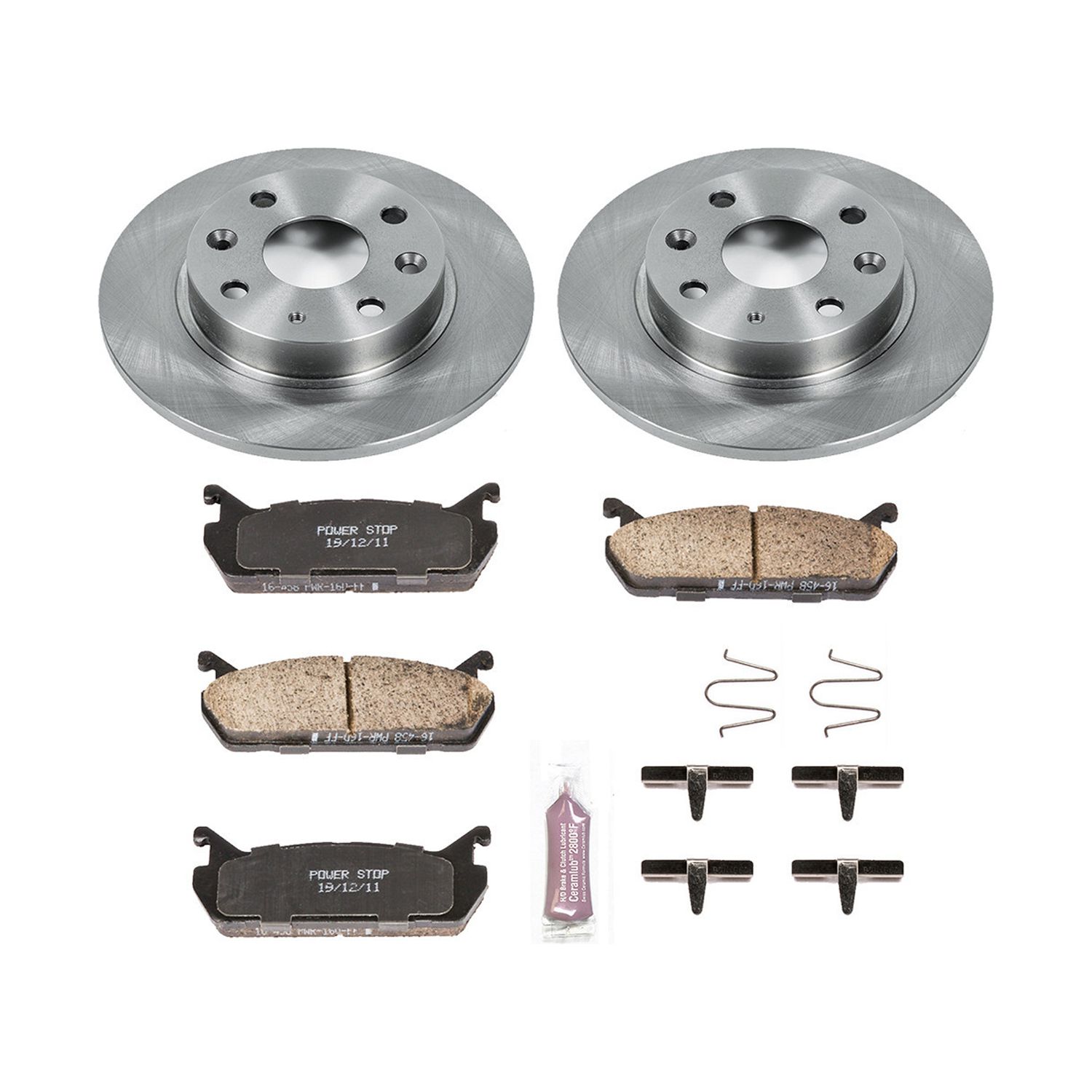 Power Stop Rear Stock Replacement Brake Pad and Rotor Kit KOE719