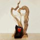 thumbnail image 2 of Amor eterno amor eterno pareja estatua de madera ornamento amante de madera besándose artesanía Rojo Verde, 2 of 4