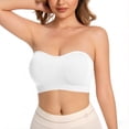 thumbnail image 2 of Cmfcve Strapless Bras for Women Push up Bandeau Wireless Tube Padded Bra Supportive Non Slip Bra, 2 of 7