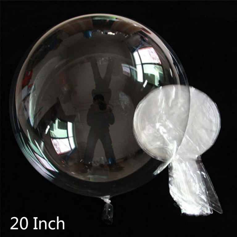 HILABEE 20 Pieces Bobo Balloons Fillable Helium Transparent Balloon Round Clear Balloons for Stuffing for LED Celebration Pool Valentine's Day Decor 11inch