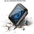 thumbnail image 4 of [2-Pack] Waterproof Case for Apple Watch Series 8/7 with Built-in Tempered Glass Screen Protector 45mm [Black], 4 of 6